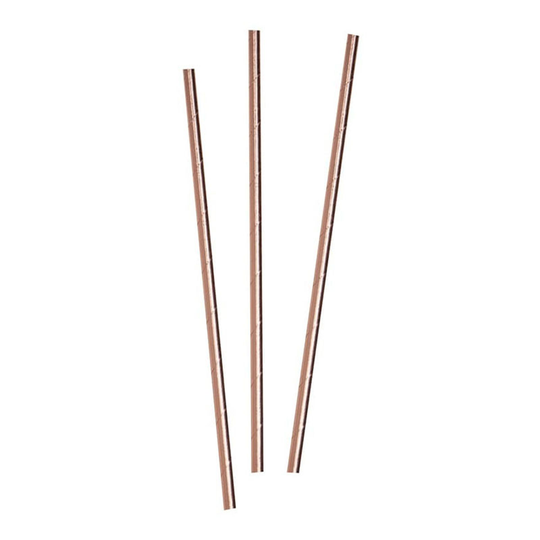 Papperssugrör Roséguld Metallic - 25-pack