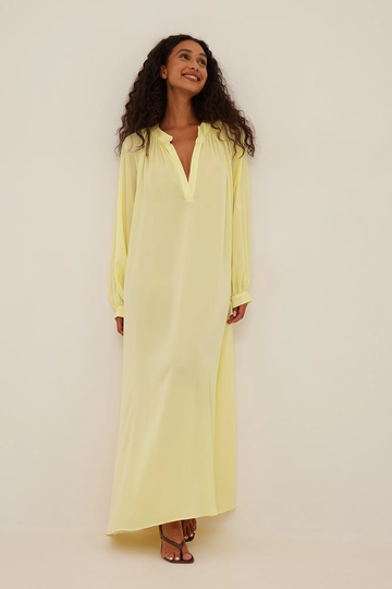 NA-KD Boho Vid maxiklänning - Yellow