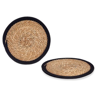 Bordsunderlägg Brun Svart Naturliga fibrer (Ø 30 cm)