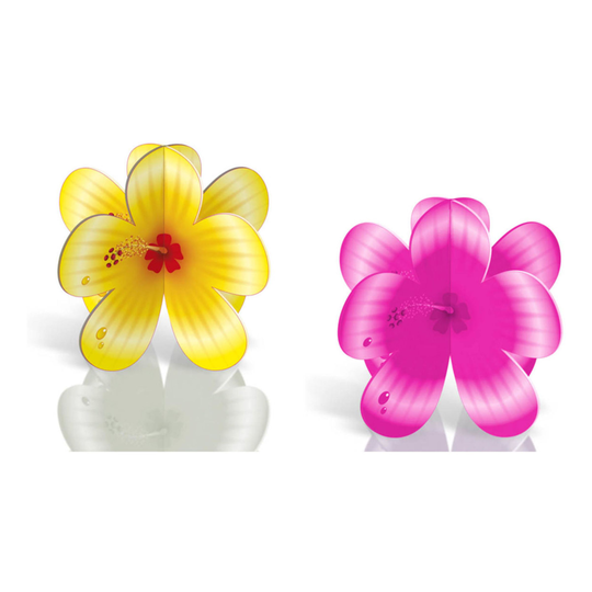 Bordsdekorationer Blommor Rosa/Gul - 2-pack