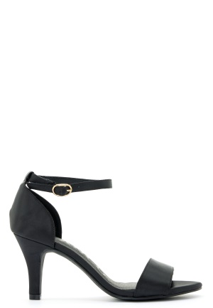 Bianco Adore Satin Sandal Black 36