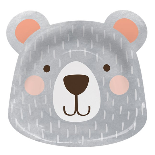 Papptallrikar - Birthday Bear