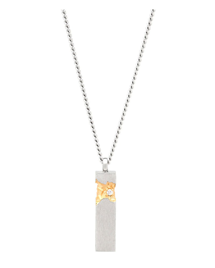 Halsband mined cube silver