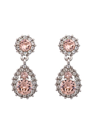 LILY AND ROSE Sofia Earrings Silk/silver/pink One size