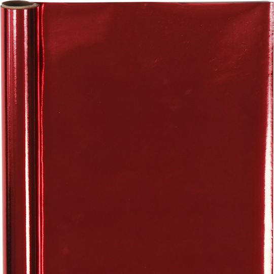 Presentpapper - Metallic - Rött