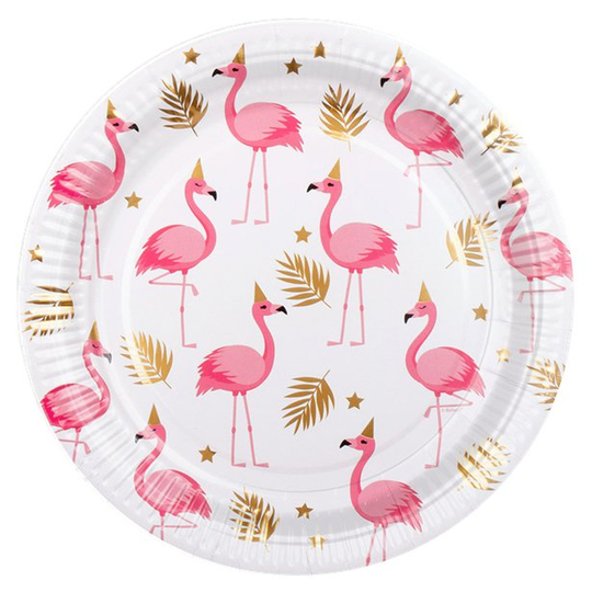 Papptallrikar - Flamingo Party