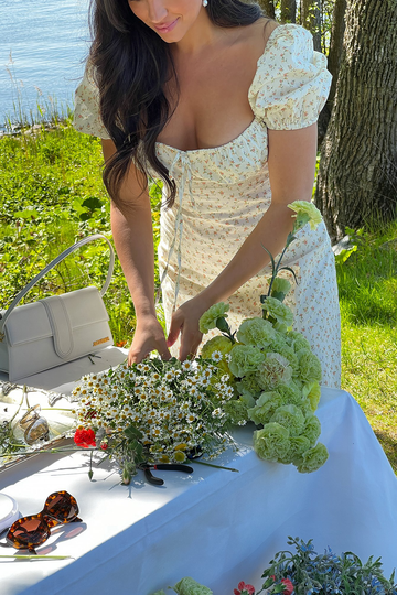 NA-KD Boho Midiklänning i bomull med kupdetalj - Yellow,Flower