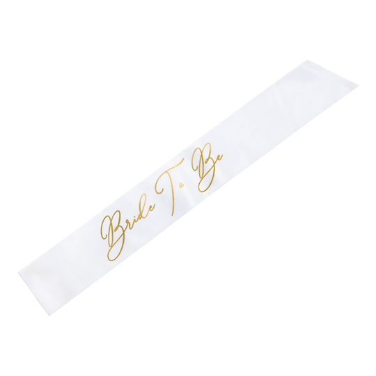Ordensband Bride To Be Vit/Guld