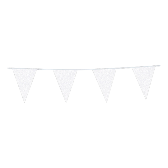 Flaggirlang Glitter Vit