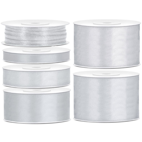 Satinband - Silver (Bredd: 3 mm)