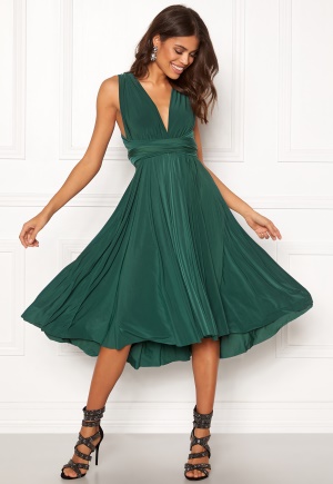 Goddiva Multi Tie Midi Dress Green M (UK12)