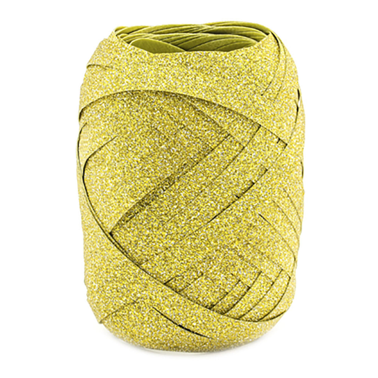 Glittrigt Presentsnöre Guld - 5 mm x 10 cm