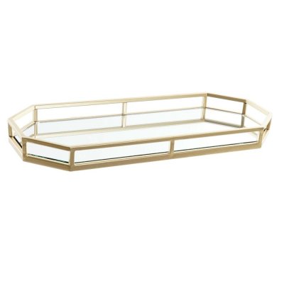 Bordsdekoration DKD Home Decor Speglar Gyllene Metall (42 x 18 x 3,5 cm)