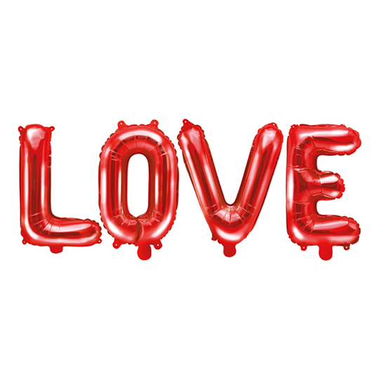 Folieballong Love Röd