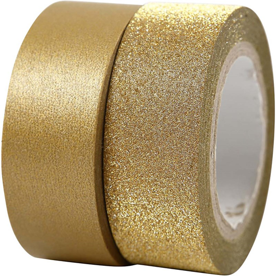 Washitejp - Guld/Glitter