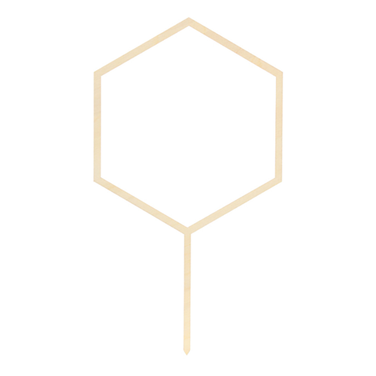 Tårtdekoration Hexagon i Trä