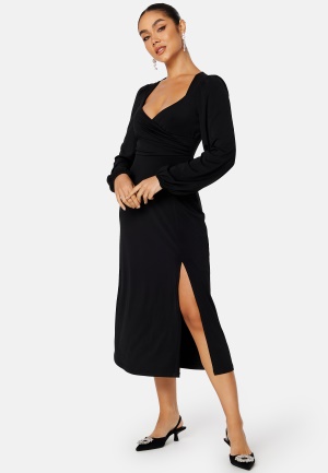 Bubbleroom Occasion Giulia Long Sleeve Dress Black 34