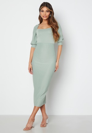 BUBBLEROOM Maybelle puff sleeve dress Dusty green L