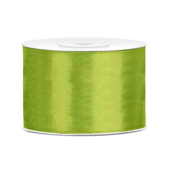 Satinband Limegrön - 50 mm x 25 m