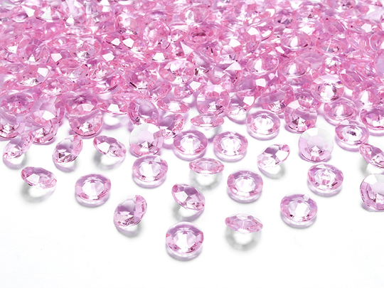 Diamantkonfetti - 12 mm - Ljusrosa