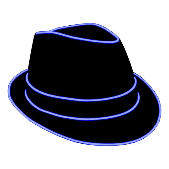 El Wire LED Hatt - Blå