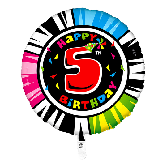 Folieballong Happy Birthday - Siffra 5