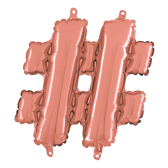 Bokstavsballong Mini Roséguld - Tecken #