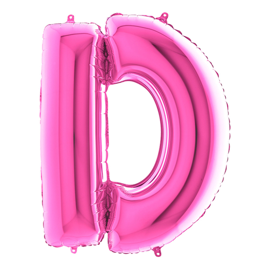 Bokstavsballong Rosa - Bokstav D