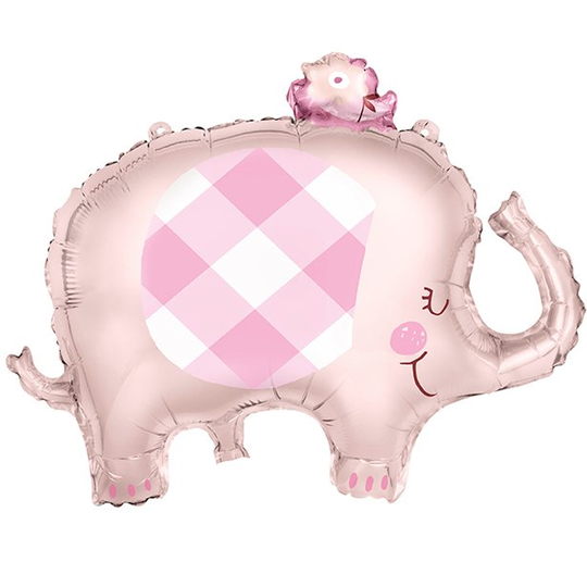 Folieballong - Elefant - Rosa