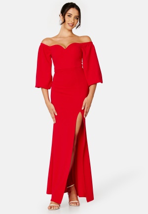 Bubbleroom Occasion Oprah Off Shoulder Gown Red 46