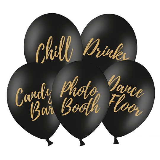 Ballongmix - Fest - Svart/Guld