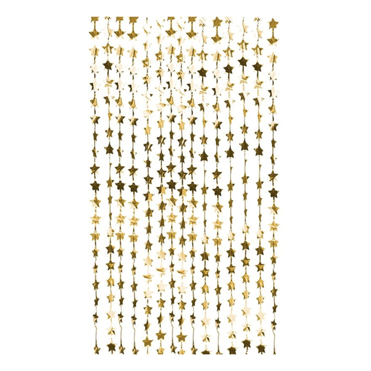 Draperi Stjärnor Guld Metallic