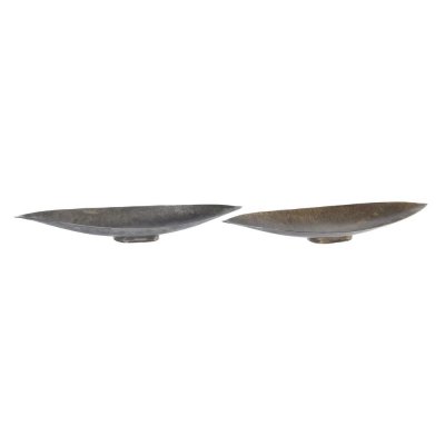 Bordsdekoration DKD Home Decor Silvrig Gyllene Aluminium (62 x 15 x 8 cm) (2 antal)