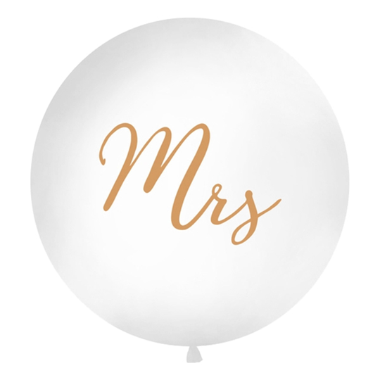 Jätteballong Guld Mrs - 1-pack