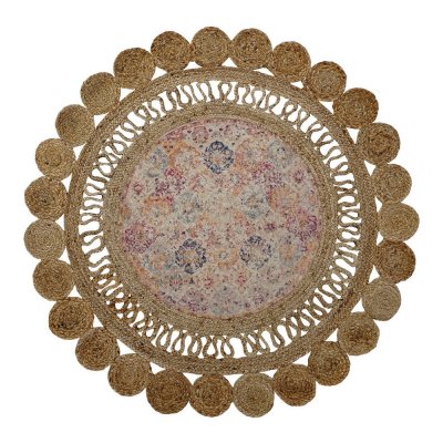 Matta DKD Home Decor Jute Boho (160 x 160 x 0.5 cm)