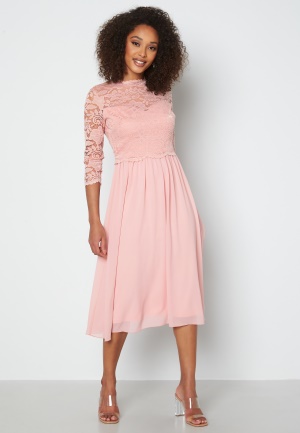 Bubbleroom Occasion Jolie Lace Dress Dusty pink 46