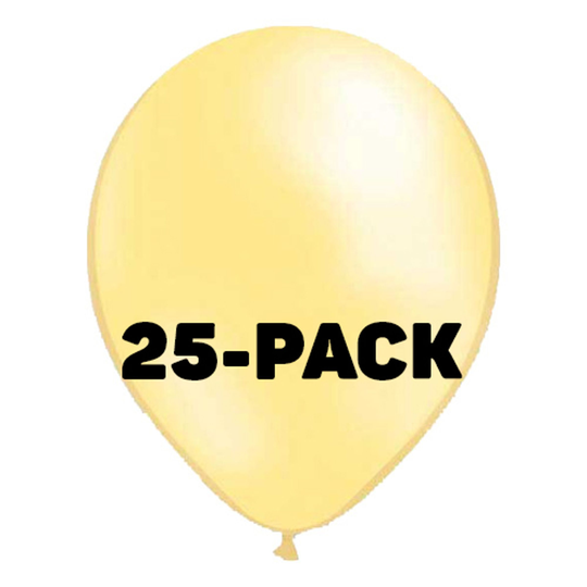 Ballonger Metallic Elfenben - 25-pack