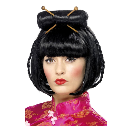 Geisha Svart Peruk - One size