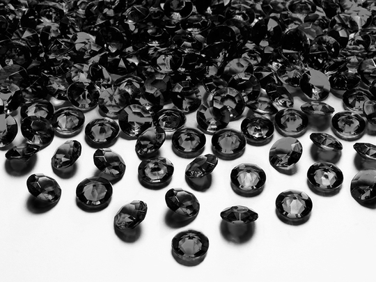 Diamantkonfetti - 12 mm - Svart