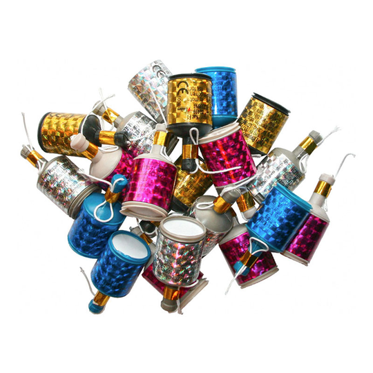 Party Poppers Flerfärgade - 20-pack