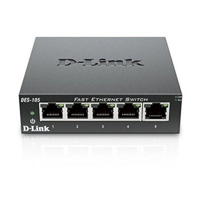 Skrivbords omkopplare D-Link DES-105 LAN Svart