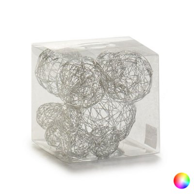 Dekorationsboll Guld Silver Kábeltelevízió (9,5 x 9,5 x 9,5 cm)