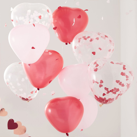Ballongbukett - Hjärtan - Valentines