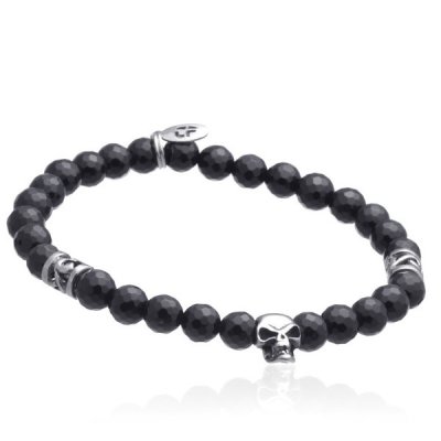 Damarmband Time Force TJ1040B01 Svart Stål Silvrig (19 cm)