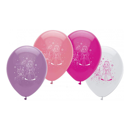 Latexballonger med Prinsessor - 10-pack
