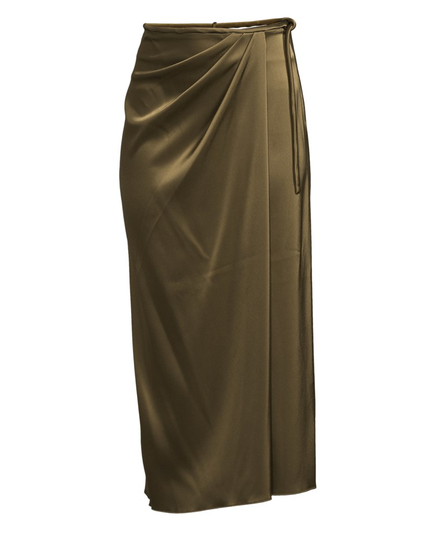 Kjol lea khaki
