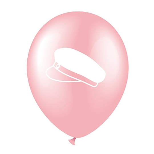 Ballonger Studentmössa Rosa - 8-pack