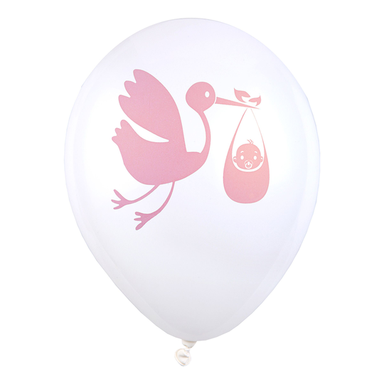 Latexballonger Babyshower Rosa - 8-pack