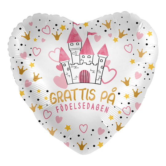 Folieballong Grattis på Födelsedagen Prinsessa