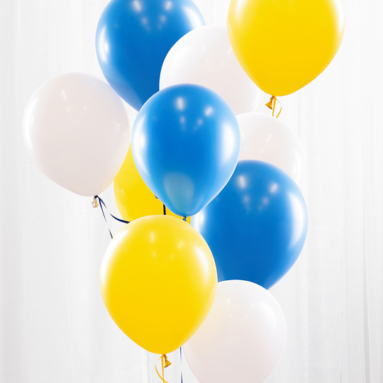 Ballongbukett Blå/Gul